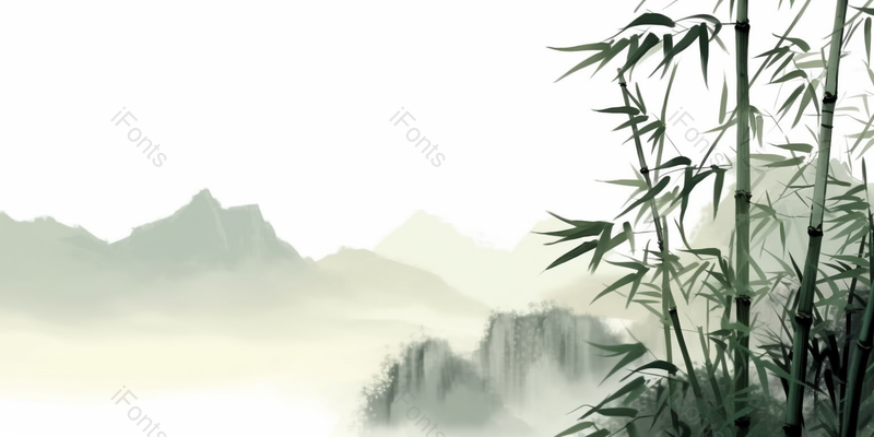 中国水墨国画竹子山水画,插画/手绘图,插画/手绘图库,插画/手绘图下载,插画/手绘